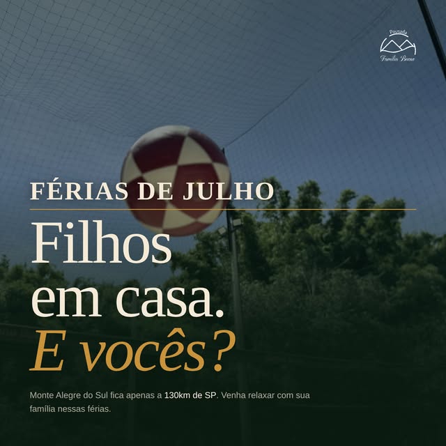 Publicação da pousada sobre férias em família